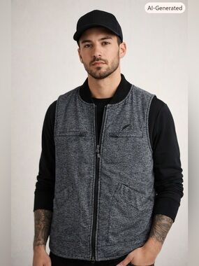 Men's Publish Vest Grey Size M